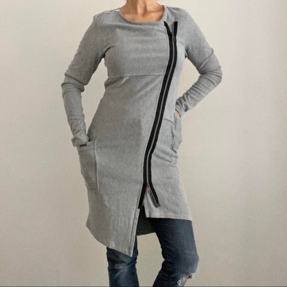 Grey knit dress